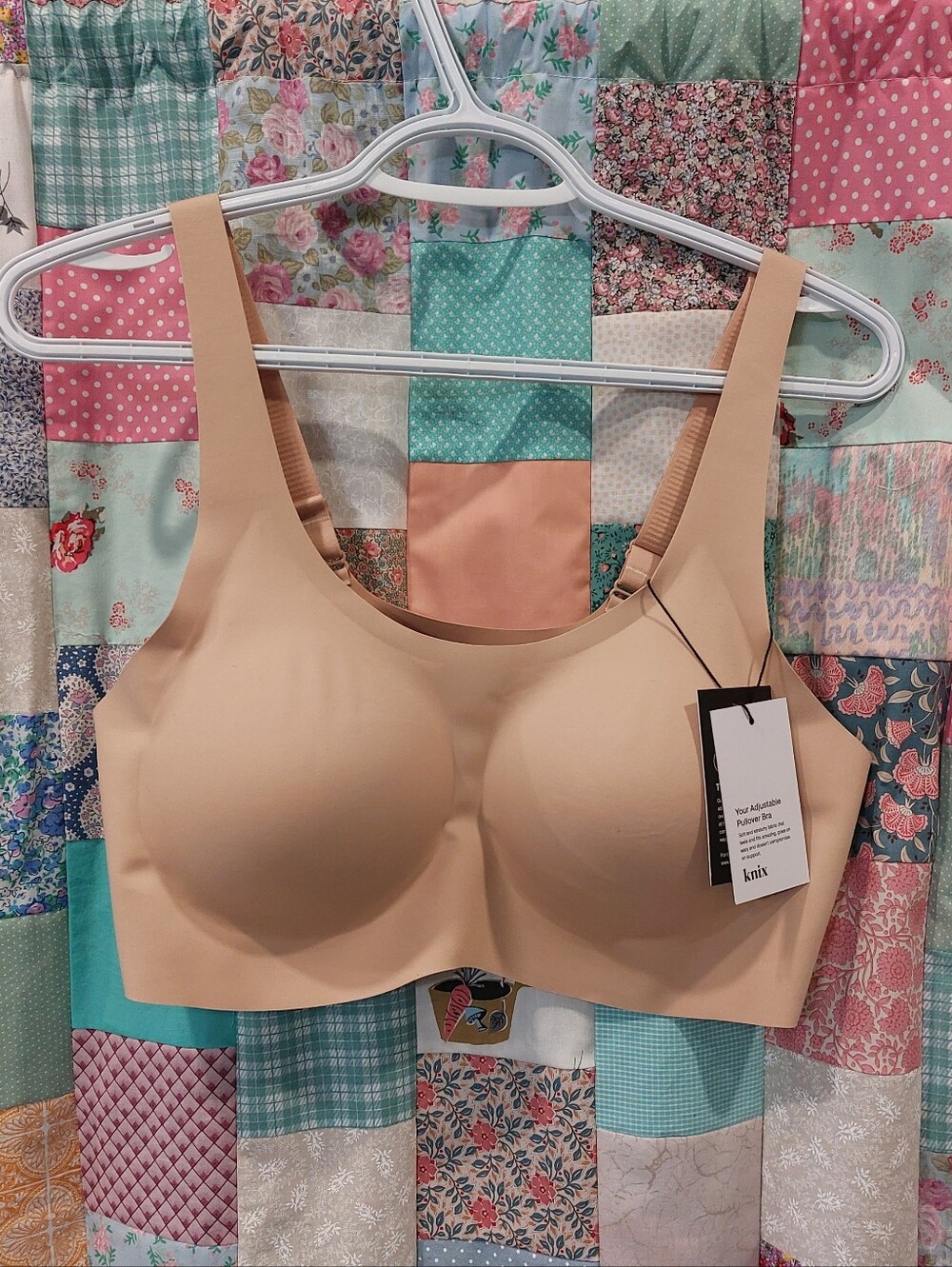 Knix Adjustable Pullover Bra In Warm Sand, Wire Free Nude Bra, New With Tags